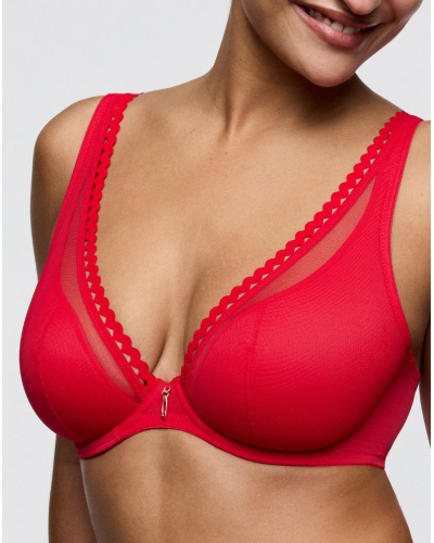 Plunge demi padded bra Prima Donna Twist Wowgirl (True Red)