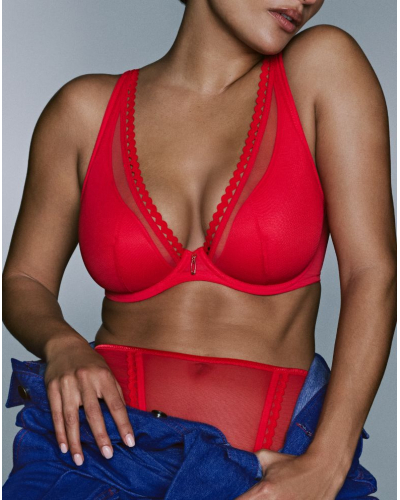 Soutien-gorge plunge demi-mousse Prima Donna Twist Wowgirl (True Red)