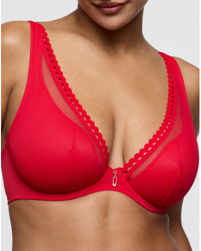 Sujetador plunge demi con relleno Prima Donna Twist Wowgirl (True Red)