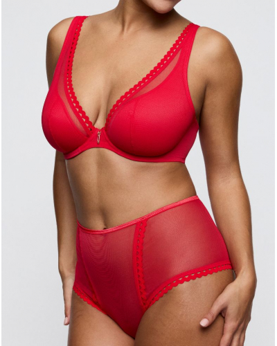Sujetador plunge demi con relleno Prima Donna Twist Wowgirl (True Red)