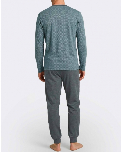 Pyjama long 100% Coton Impetus Easeline Q12 (Green/Grey Mix)