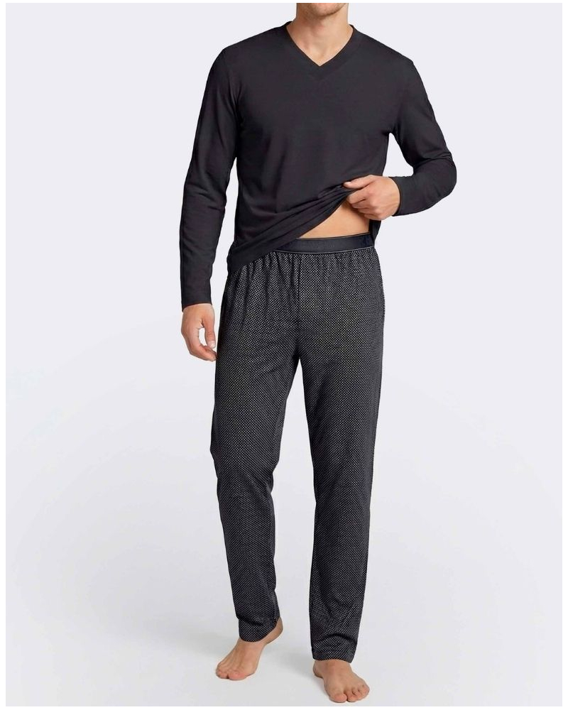 Pijama largo 100% Algodón Impetus Domus Q13 (Imprimé Marine/Marine)