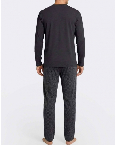 Long pyjama 100% Cotton Impetus Domus Q13 (Imprimé Marine/Marine)