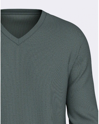 Pijama largo Modal y Algodón Impetus Eton Q14 (Green)