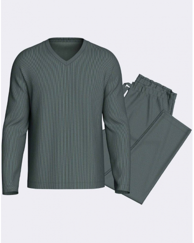 Pyjama long en Modal et Coton Impetus Eton Q14 (Green)