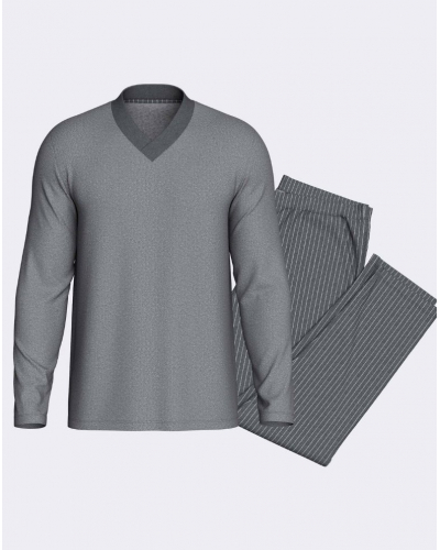 Long pyjama 100% Cotton Impetus Regent Q15 (Grey Mix/Grey Mix)