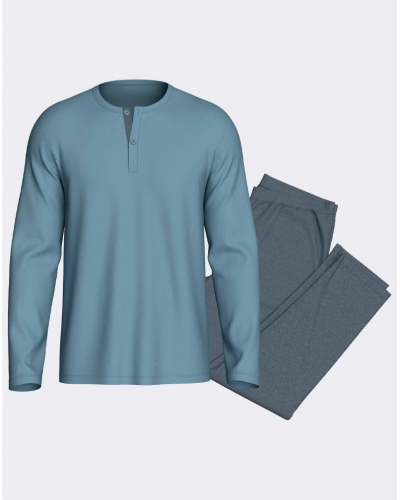 Long pyjama 100% Cotton Impetus D-Line Q16 (Light Blue/Blue)