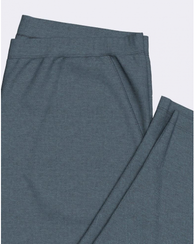 Pijama largo 100% Algodón Impetus D-Line Q16 (Light Blue/Blue)