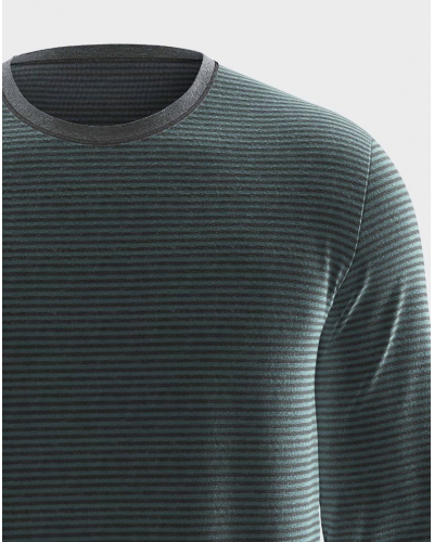 Long pyjama Cotton Impetus Stripen Q17 (Imprimé Green/Grey Mix)