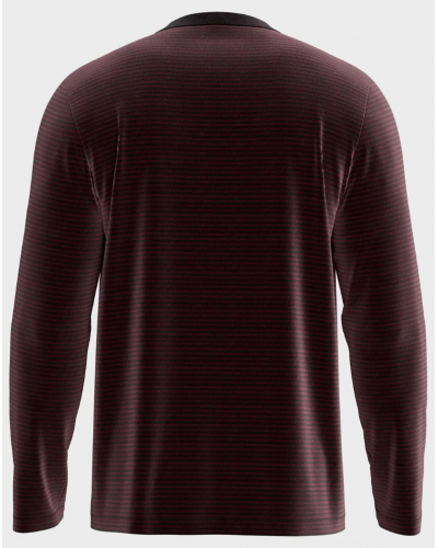 Pyjama long en Coton Impetus Stripen Q17 (Bordeaux/Navy Blue)