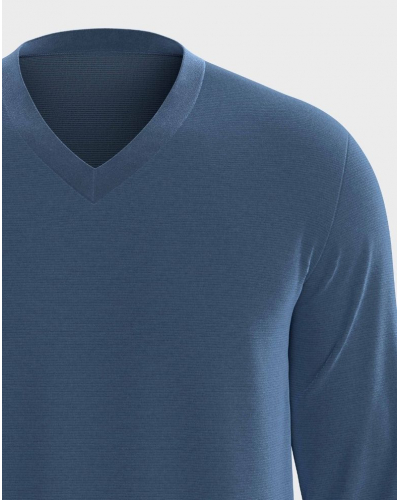Long pyjama Cotton Impetus Native Q18 (Blue)