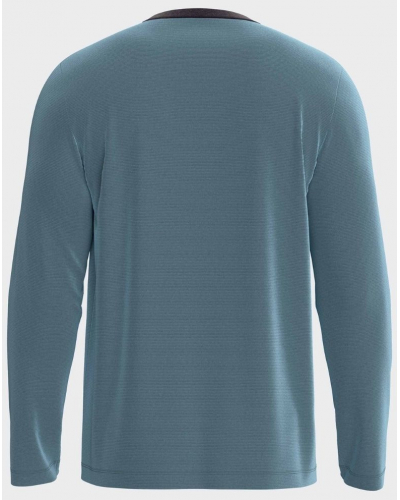 Long pyjama Cotton Impetus Native Q18 (Light Blue/Navy Blue)