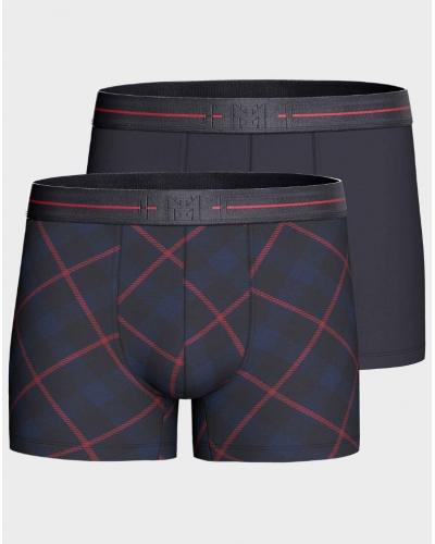 Pack of 2 boxers Modal & Cotton Impetus Q20 (Carreaux/Marine)