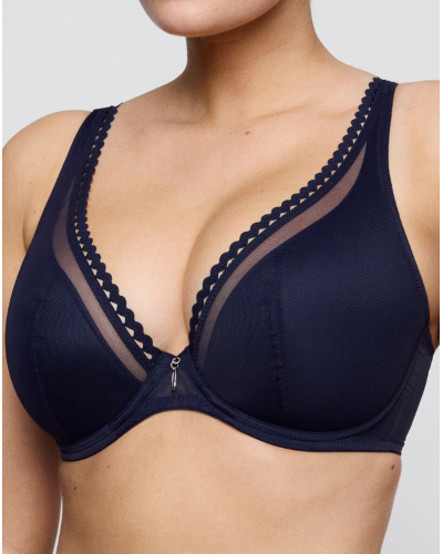 Sujetador plunge demi con relleno Prima Donna Twist Wowgirl (Evening Blue)