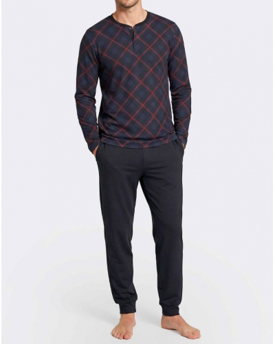 Pijama largo Algodón y Modal Impetus Heritage Q20 (Carreaux/Marine)