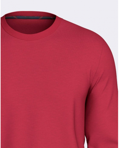 Pyjama long Coton et Modal Impetus Heritage Q20 (Red/Navy Blue)