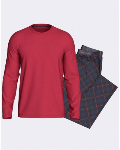 Long pyjama Cotton & Modal Impetus Heritage Q20 (Red/Navy Blue)