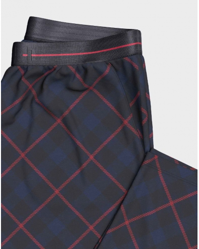 Pyjama long Coton et Modal Impetus Heritage Q20 (Red/Navy Blue)