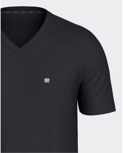 Pyjama court Coton et Modal Impetus M89 (Marine/Rayures)
