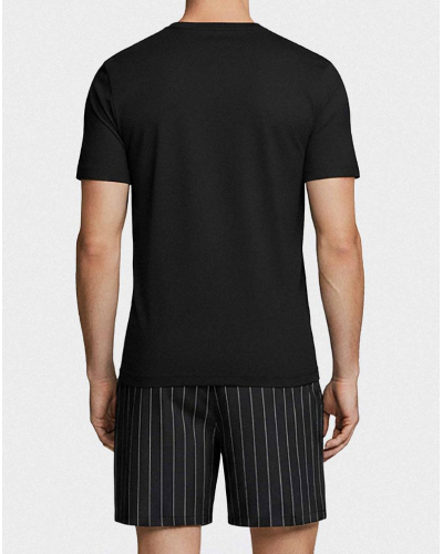Pyjama court Coton et Modal Impetus M89 (Marine/Rayures)