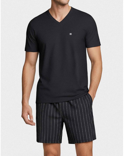 Short pyjama Cotton and Modal Impetus M89 (Marine/Rayures)
