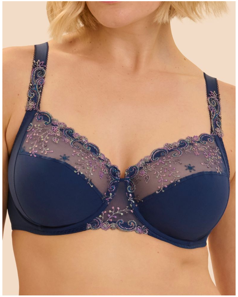 Soutien-gorge armatures emboîtant Simone Pérèle Délice (Bleu Rainbow)