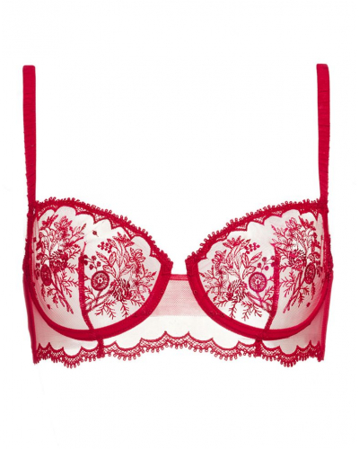 Soutien-gorge corbeille Simone Pérèle Intrigue (Rouge Opéra)