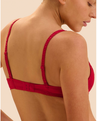 Sujetador preformado push-up plunge Simone Pérèle Intrigue (Rouge Opéra)