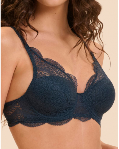 Padded triangle spacer bra Simone Pérèle Karma (Bleu Prestige)