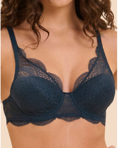 Padded triangle spacer bra Simone Pérèle Karma (Bleu Prestige)