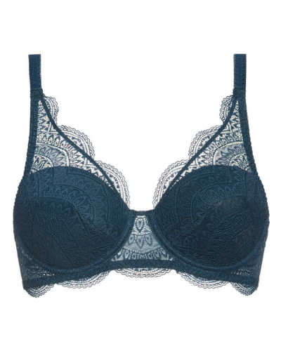 Padded triangle spacer bra Simone Pérèle Karma (Bleu Prestige)