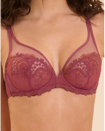 Soutien-gorge armatures décolleté plongeant Simone Pérèle Wish (Rose Santal)