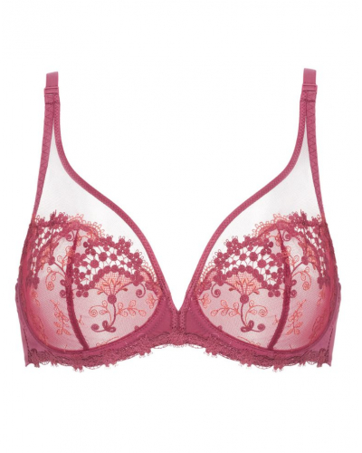 Soutien-gorge armatures décolleté plongeant Simone Pérèle Wish (Rose Santal)