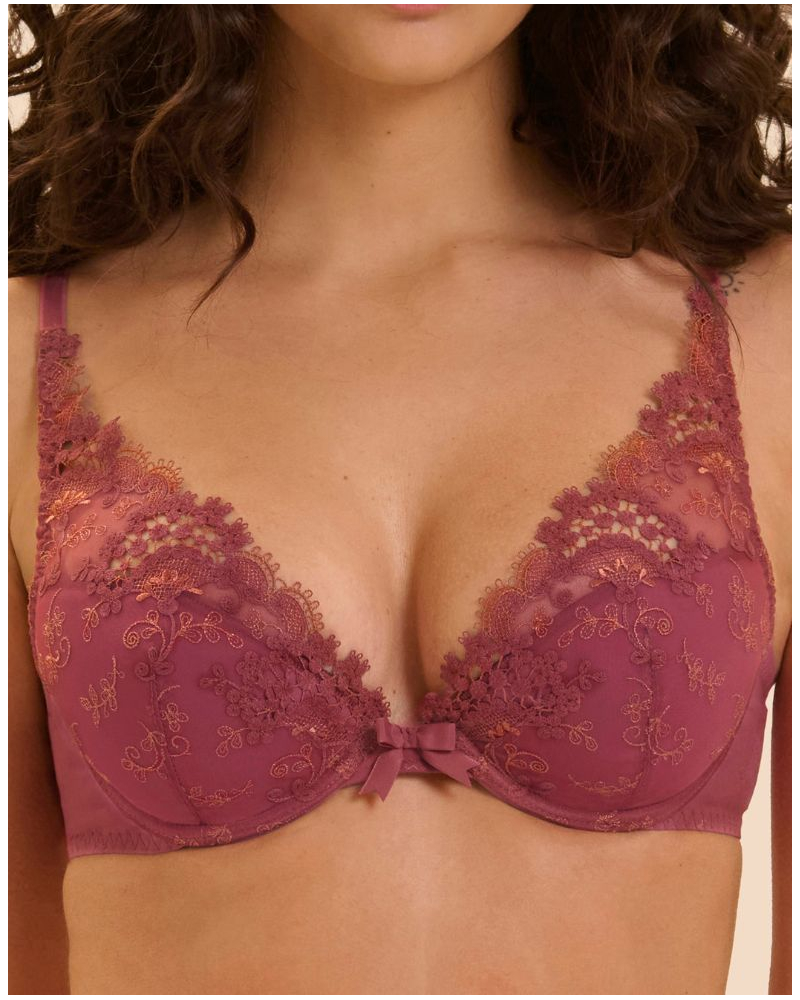 Sujetador push-up plunge Simone Pérèle Wish (Rose Santal)