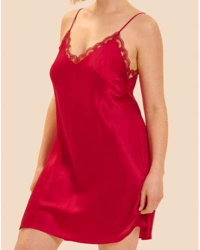 Silk nightdress Simone Pérèle Love Me (Rouge Opéra)
