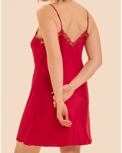 Silk nightdress Simone Pérèle Love Me (Rouge Opéra)