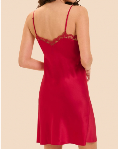Silk nightdress Simone Pérèle Love Me (Rouge Opéra)