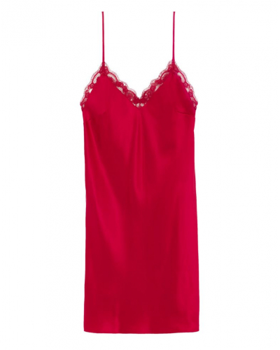 Camisón de seda Simone Pérèle Love Me (Rouge Opéra)