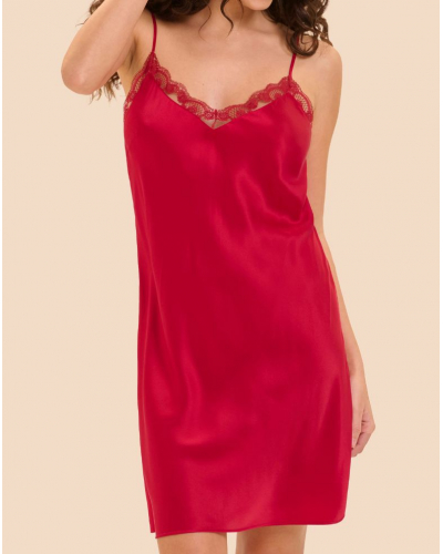 Camisón de seda Simone Pérèle Love Me (Rouge Opéra)