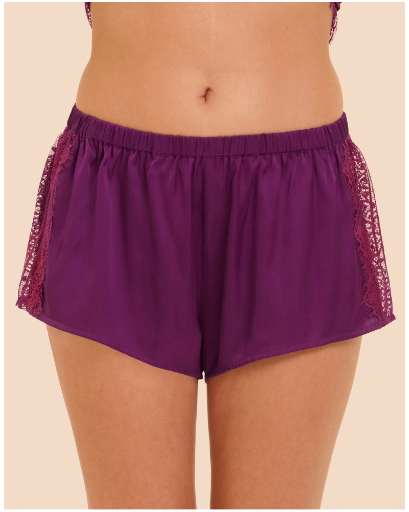 Short de nuit Simone Pérèle Satin Secrets (Mûre)