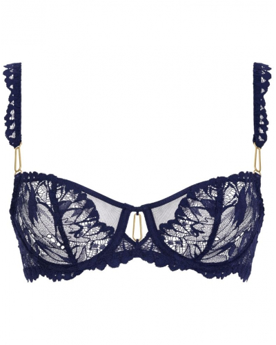 Underwired demi bra Aubade Flowermania (Dreamy Blue)