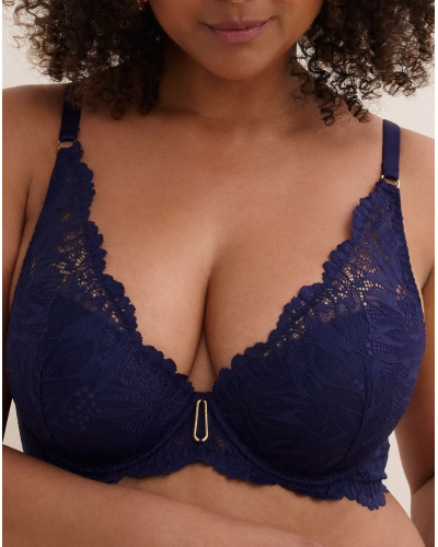 Plunge bra Aubade Flowermania (Dreamy Blue)