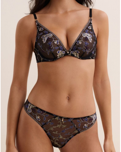 Triangle underwired bra Aubade Midnight Opera (Persian Blue)