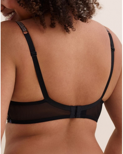Plunge padded bra Aubade Midnight Opera (Persian Blue)