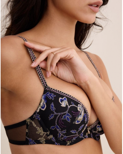 Sujetador plunge preformado Aubade Midnight Opera (Persian Blue)