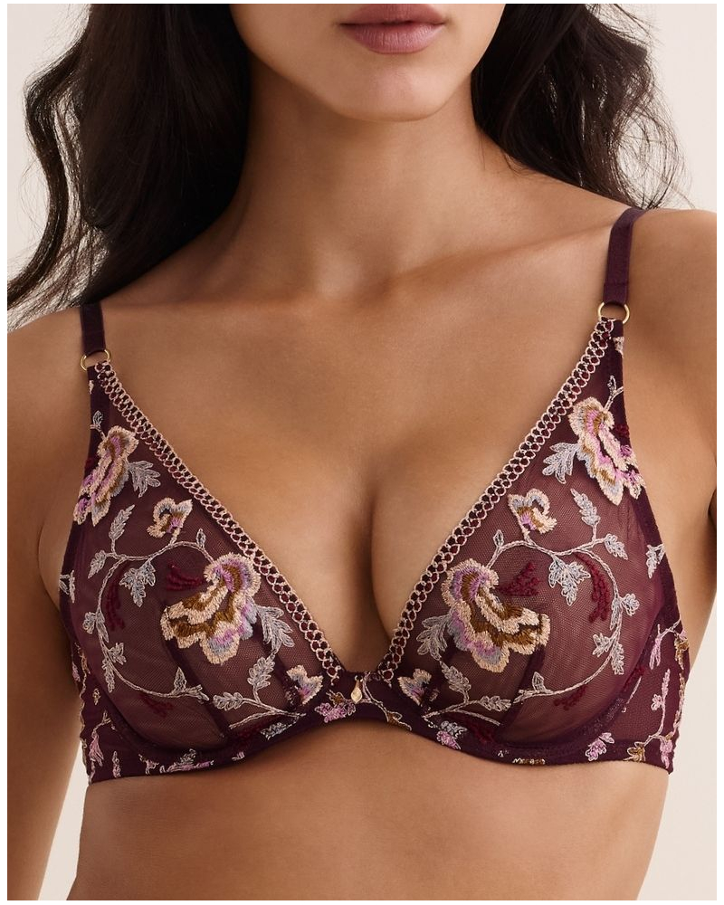 Triangle underwired bra Aubade Midnight Opera (Secret Purple)