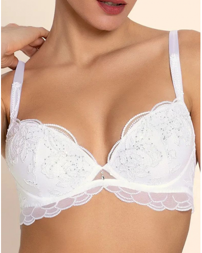 Sujetador preformado con lentejuelas Lise Charmel Eclat Couture (Blanco)