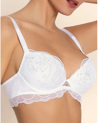 Soutien-gorge coque à paillettes Lise Charmel Eclat Couture (Blanc)