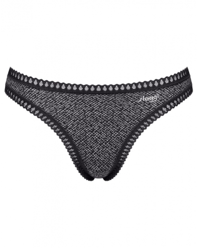 Thong cotton Sloggi Go Crush (Pack of 3) (Blanc/Noir/Violet)
