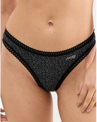Thong cotton Sloggi Go Crush (Pack of 3) (Blanc/Noir/Violet)